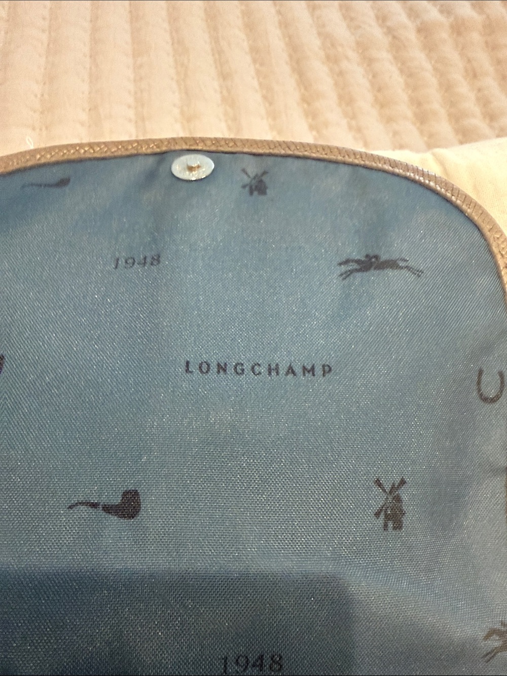Longchamp Taupe Quadri Crossbody Bag - Picture 5 of 7